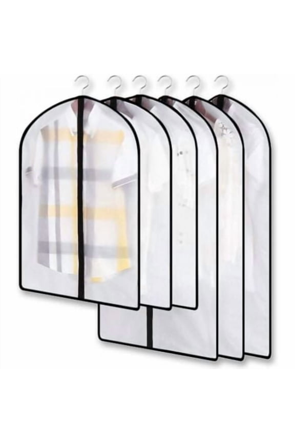Clear Moth Proof Garment Bag Dustproof Clothes Cover Set Ideal for In Closet Protect Clothes Shirt and Suit