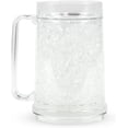 thumbnail image 1 of Clear Mug, Frozen Mugs for Freezer, Double Walled Beer Mug, Freeze Cups for Drinks, Insulated Plastic Mugs with Handles, 16 Oz Capacity, 1 of 6
