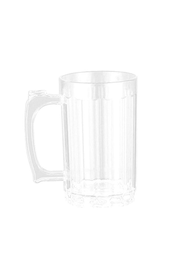 Clear Mug Shatter Barware with Handle Reusable for Home Restaurant 600ml