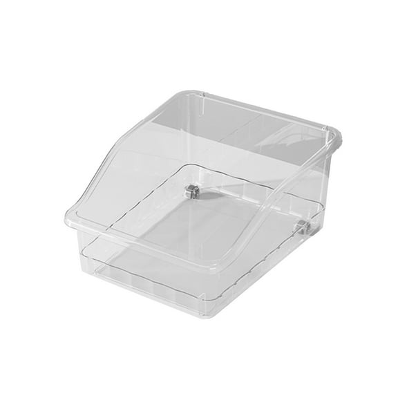 Clear Multi Functional Storage Box Clear Short Large Size Pulley Plastic Cabinet Organizer Home Bathroom 11X8.5X5.2 Inches Lightweight Stackable