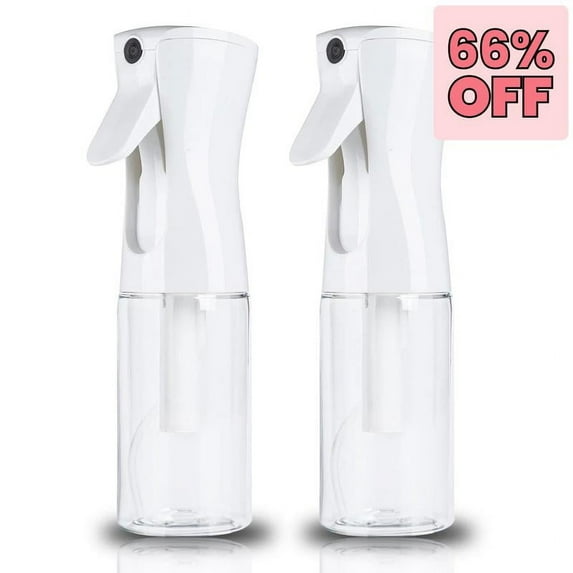 Clear Multipurpose Spray Bottle - Ultra-Fine Continuous Mist | Handheld Water Sprayer for Plants, Cleaning, Pets & Hair | Gardening & Household Tool