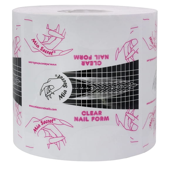 Clear Nail Form, 500 PCS - Nail Forms for Gel, Nail Extension Tips, Nail Forms for Hard Gel Nails, Artificial Nail/UV Gel Nail Extension Forms - Guide Stickers for Nails