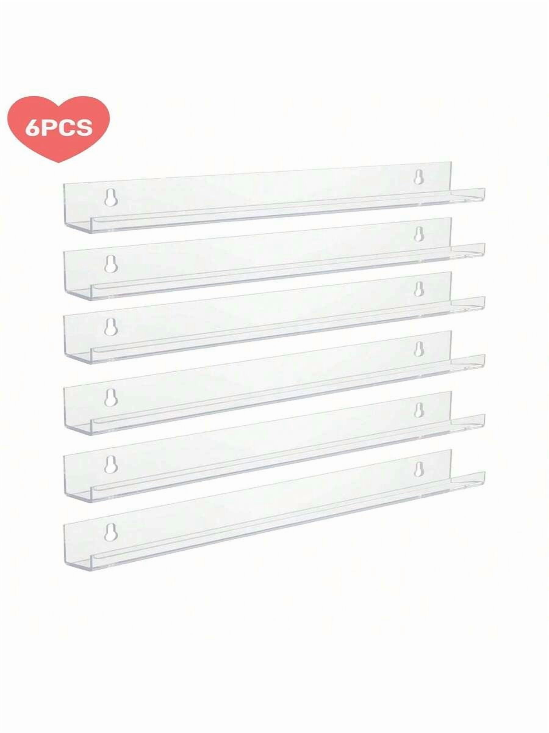 Clear Nail Polish Display Rack, 6-Piece Set Wall-Mounted Acrylic ...