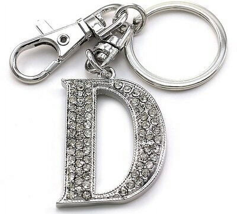 Clear Name Alphabet Initial Letter D Car Keychain Key Ring Wedding Gift ...
