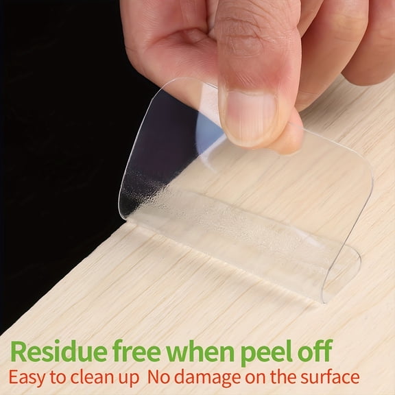 Clear Nano Double Sided Tape, Heavy Duty Reusable Waterproof Mounting Tape, Removable No Residue Adhesive Gel Tape for Wall Decor, Picture Frames, Posters, Rugs, Home Organization and DIY Projects