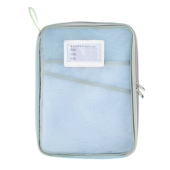 Clear Net File Bag Large Capacity Document Organiser Bag Homework Organiser Bag Zippered Academic File Bag for School