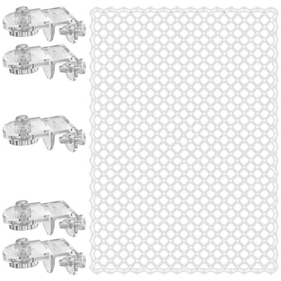 Clear Netting Tanks Guard Netting for Fish Pet Includes 5pcs Mounting Clip Screen Net