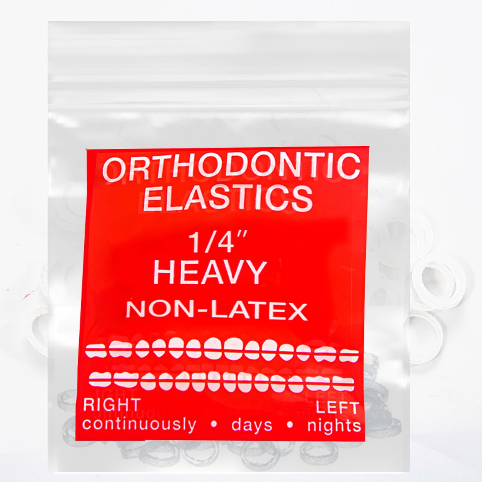Clear NonLatex 100 counts, Intraoral Elastic Bands Orthodontic