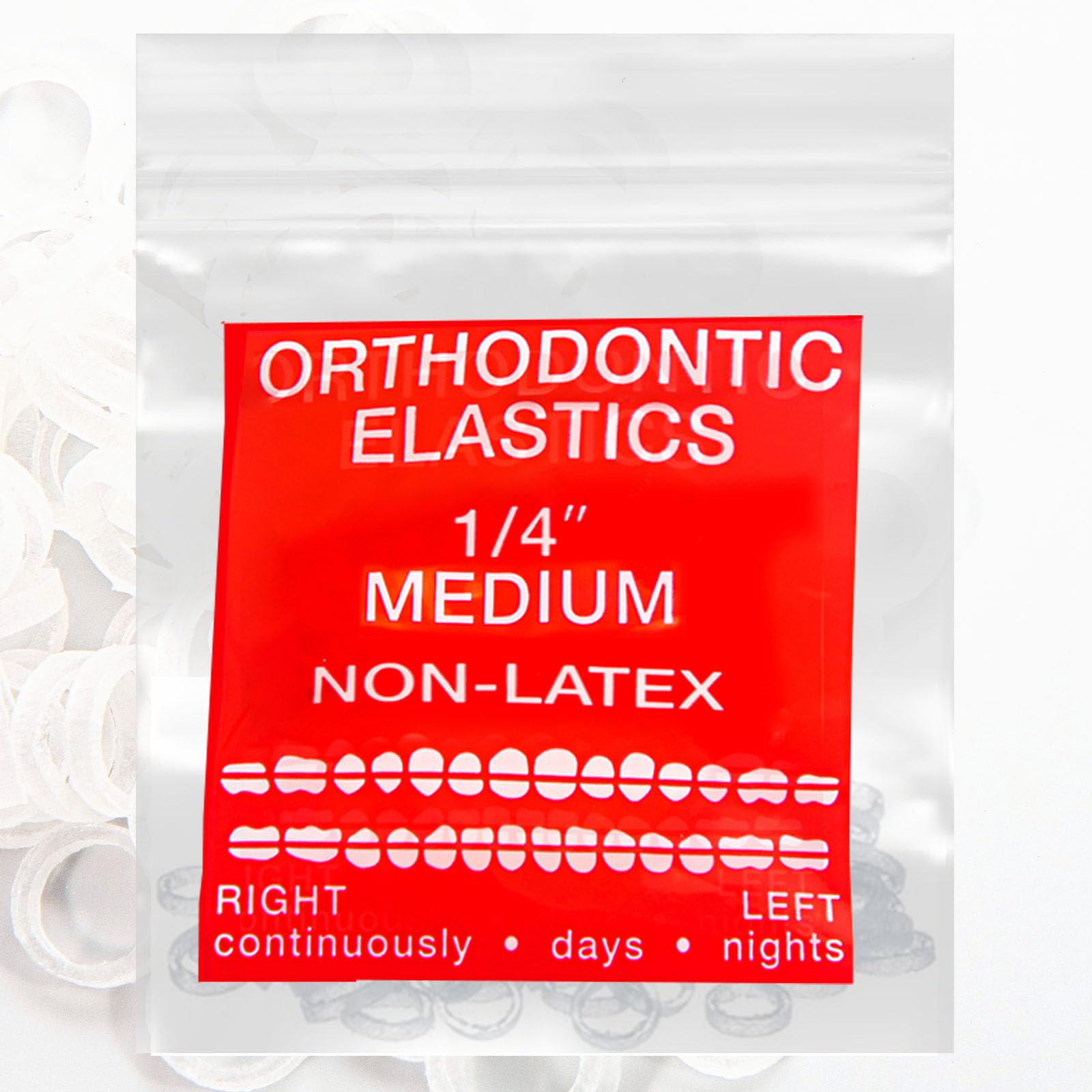 Clear NonLatex 100 counts, Intraoral Elastic Bands Orthodontic