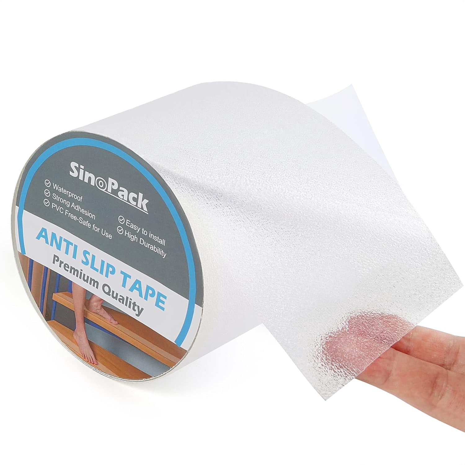 Clear Non Skid Tape 4Inch x 30FT Grip Tape Heavy Duty Waterproof Non ...