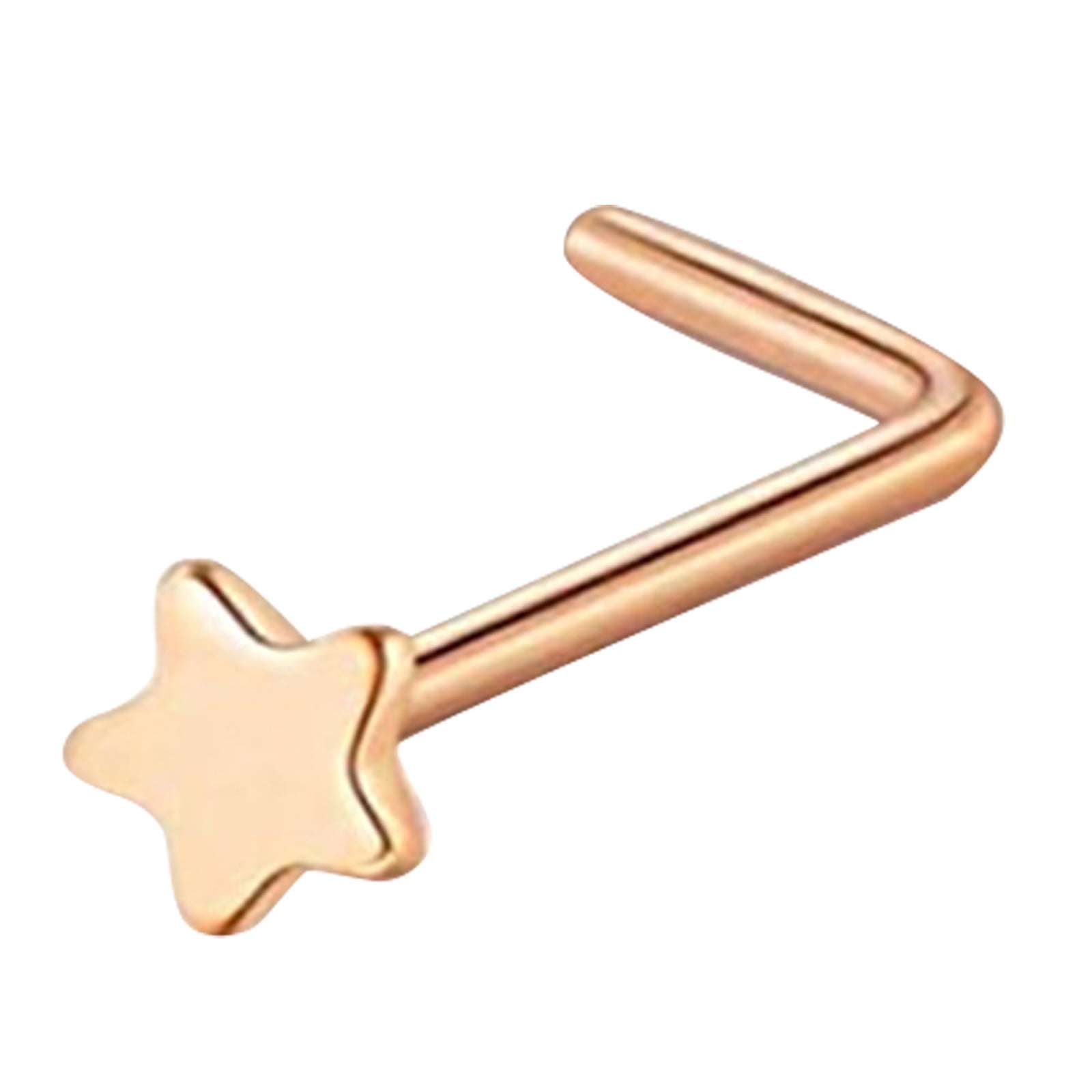 Clear Nose Studs 20 Gauge Nose Piercing False Stainless Steel Nose