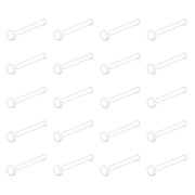Clear Nose Studs Plastic Nose Ring for Work Surgery Flexible Nose Retainer Bioflex Nose Rings Studs Piercing Retainer Bone Shape Flat Top 18g 20g