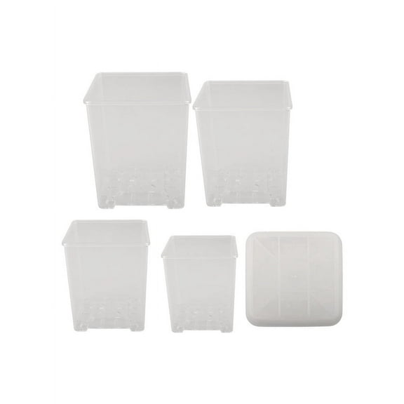 Clear Nursery Pots with Drainage: Perfect for Thriving Indoor & Outdoor with Tray