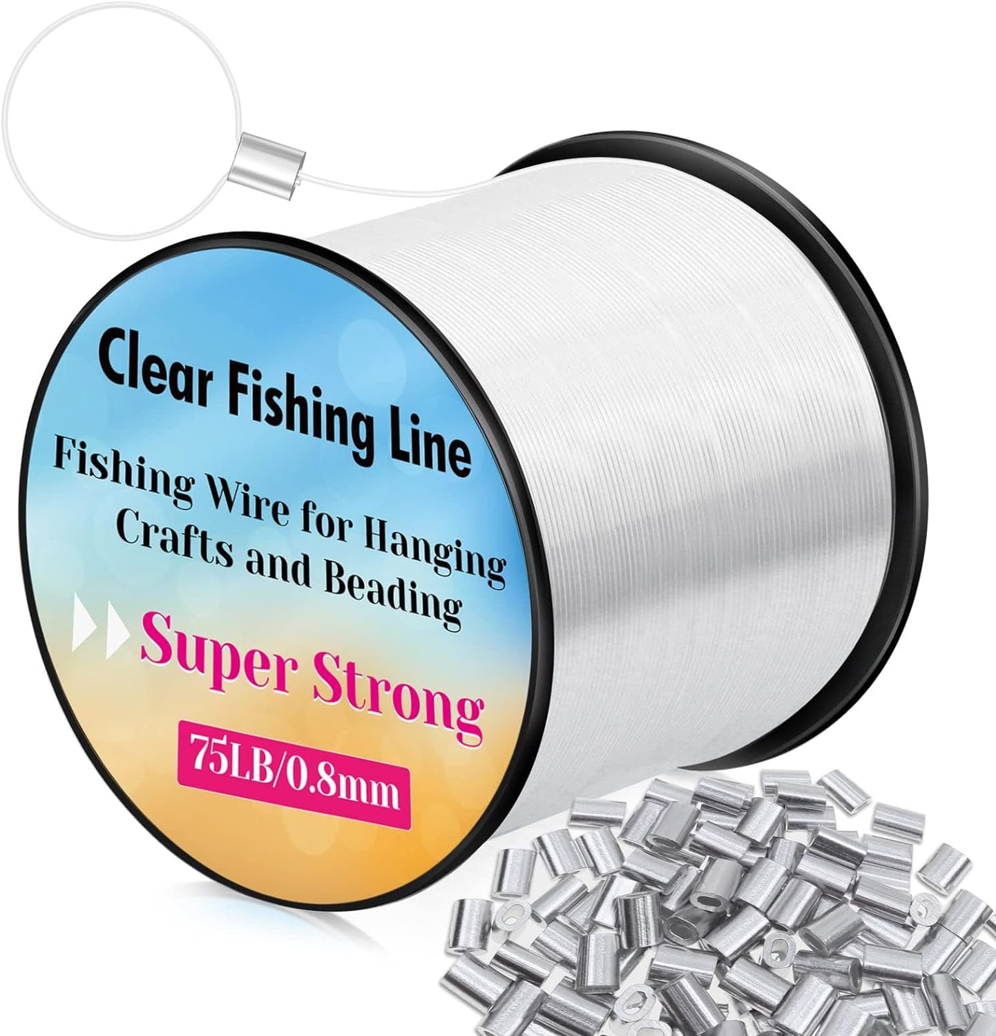 Clear Nylon Fishing Line 656Ft/220Yds/200M 70lb/30kg Tension Test