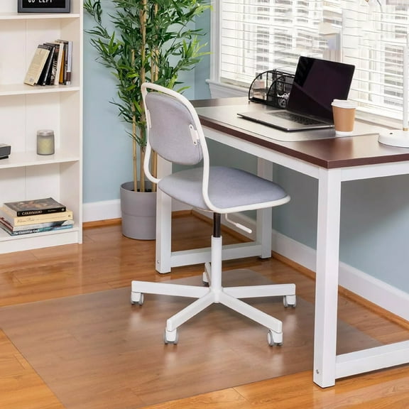 Clear Office Chair Mat for Hardwood Floors & Carpet, 48" x 36 Crystal Clear