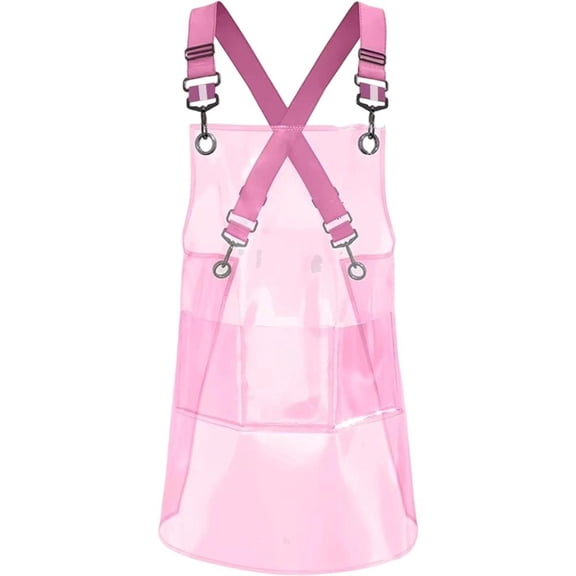 Clear Oil-proof Aprons TPU Adjustable Barber Apron Waterproof Transparent Work Apron For Barber Chef Kitchen Baking Painting