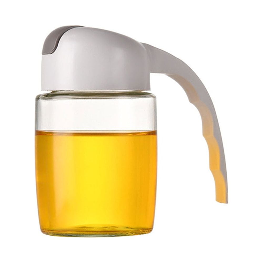 Clear Olive Oil Dispenser Bottle with NoDrip Spout and NonSlip Handle