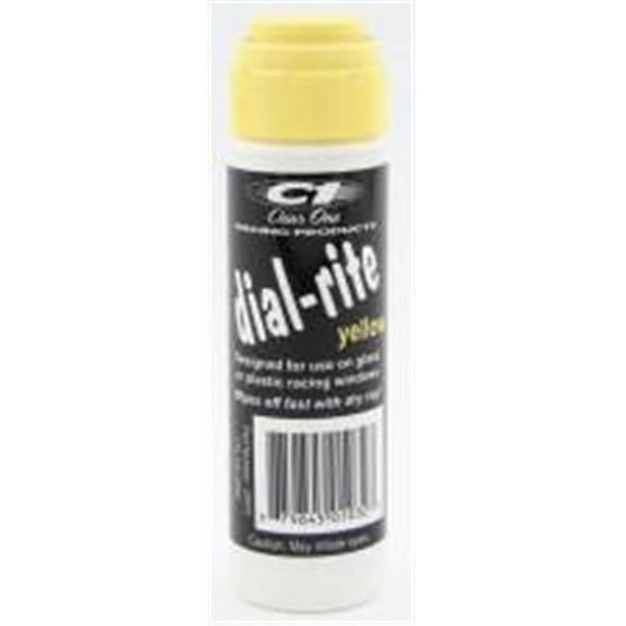 Clear One DRP2 1 oz Racing Dial-Rite Dial-In Window Marker, Yellow