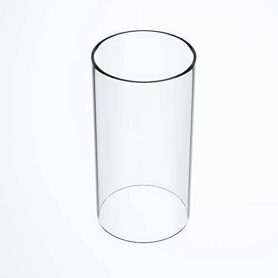 Vensio-Clear Open Ended Glass Hurricane Candle Holder Cylinder Lamp Shade Replacement for Pillar Candles Home Table Decor