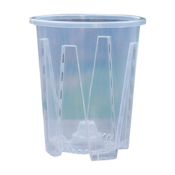 Self Watering Transparent Plastic Planter for Orchids Root Control Pot with Side Holes and Water Filling Hole for Healthy Growth