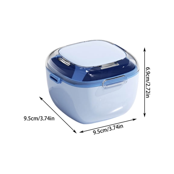 Clear Orthodontic Retainer Storage Box | Portable Denture Case for Invisible Braces | 9.5 x 9.5 x 6.9cm ABS Plastic Container | Holds Teeth Aligners & Retainers | Compact & Discreet Design