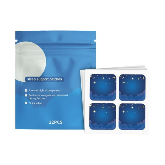 Clear Out Stock! Awwp Blue 1 Bag of Sleeping Patch Sleep Patch Stress Provides Peace of Mind Cares for Sleep Relaxes Body Mind and Sleep Patch 12Pcs