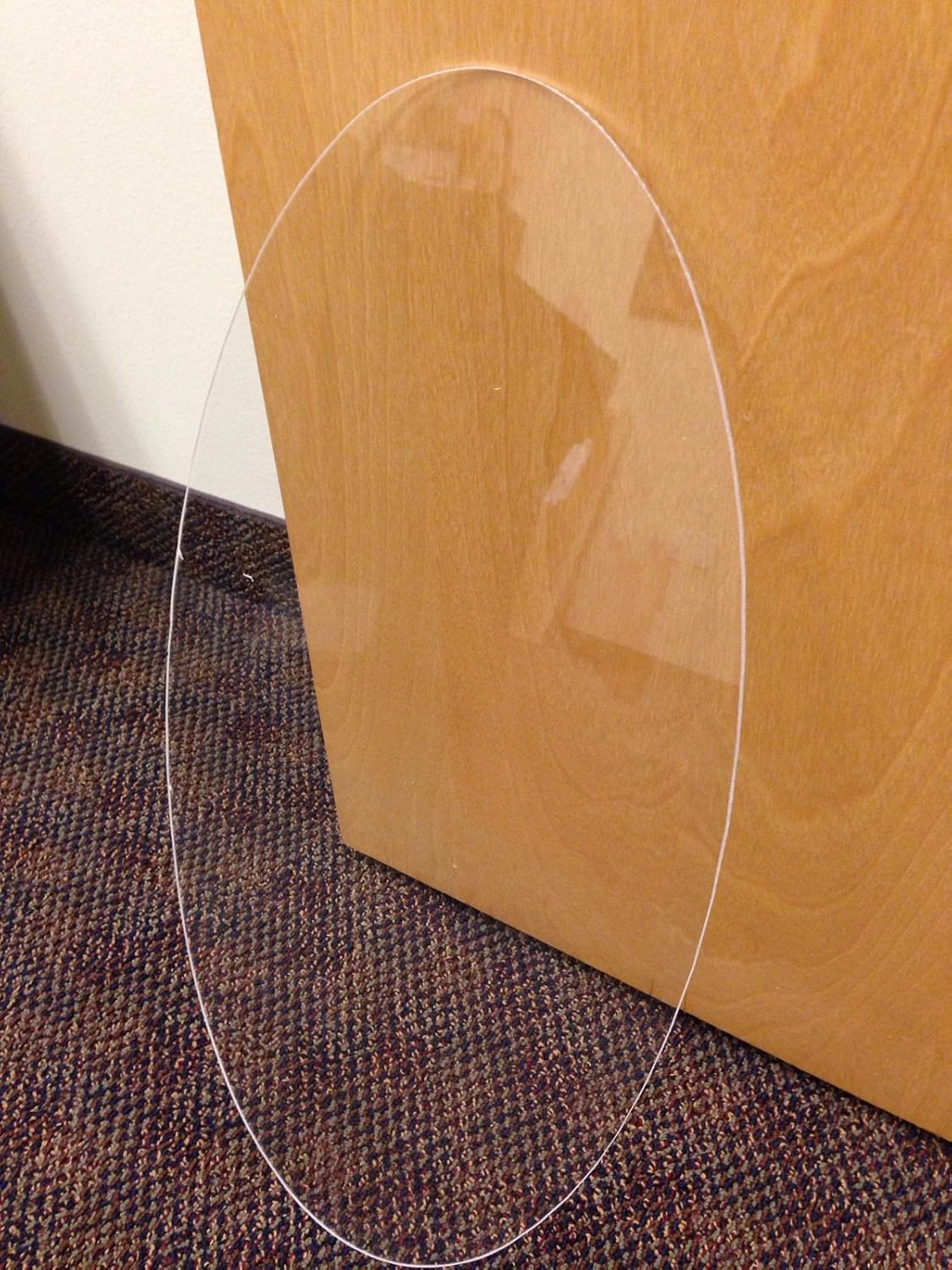 Clear Oval PLEXIGLASS 1/8" X 23" X 46" Plastic Sheet