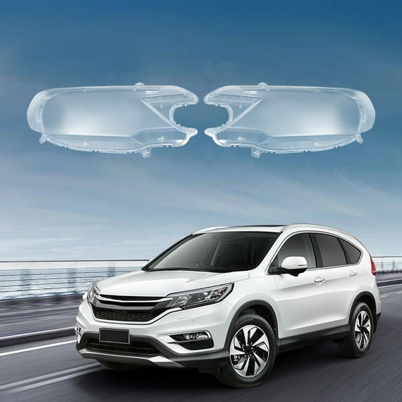 Clear PC Headlight Lampshades for 2012-2014 Honda CRV, Direct Replacement, Durable, Stylish, High Light Transmission, Easy Installation, and Long-lasting Protection