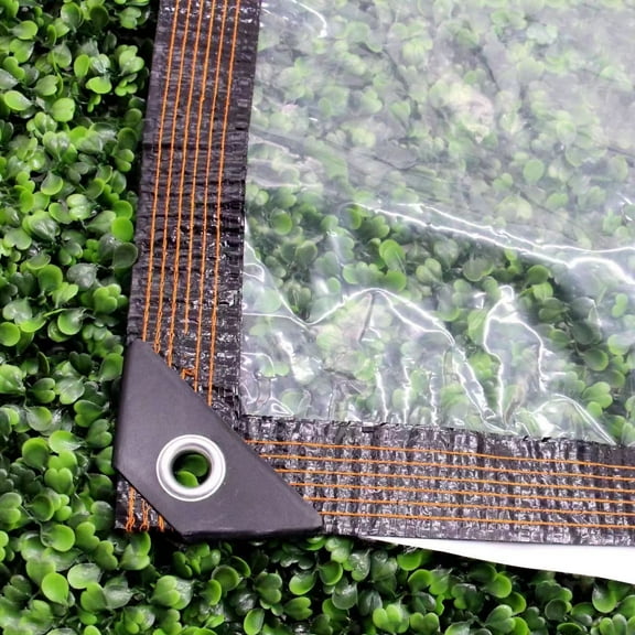 Clear PE Waterproof Tarp | Transparent Rain Shelter for Balcony & Outdoor Use | Windproof & Cold Weather Protection | All-Weather Plastic Cover