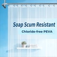 thumbnail image 1 of Yiannan Clear PEVA Shower Curtain Liner, Rustproof Grommets, Waterproof, 3 Magnets，71x72, 1 of 7