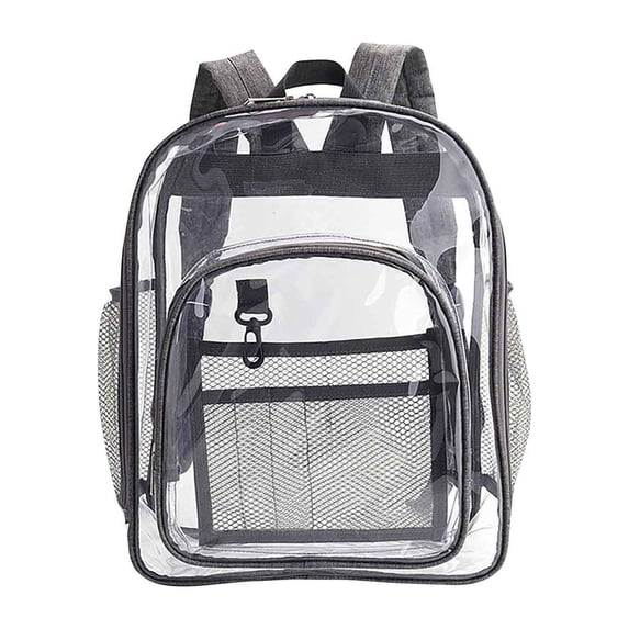 Clear PVC Backpack | Large Capacity Transparent Bag | Stadium Approved, Easy Clean, Adjustable Straps, Durable Handle | 42x33cm Travel Tote