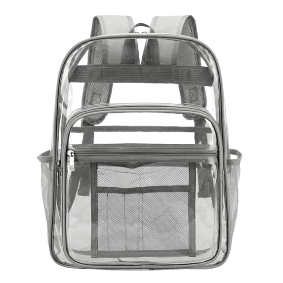 Clear PVC Backpack For Students, 16.9in Large Capacity, Clear Backpack ...