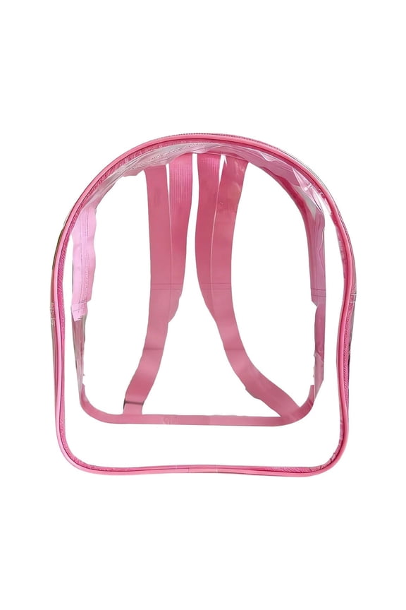 Clear PVC Backpack, Transparent Security Check Backpack for Events, Large See-Through Bag, Waterproof and Durable Stadium Clear Bag with Multiple Pockets, Fashion Clear Rucksack