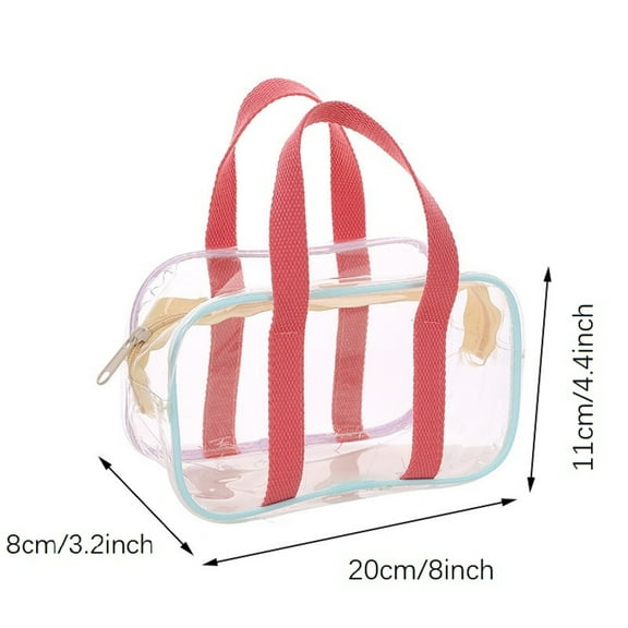 Clear PVC Beach Bag For Women Transparent Plastic Tote Bag 1pc Storage Case,B,Pvc