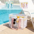 thumbnail image 1 of Clear PVC Beach Bag – Large Capacity Waterproof Tote for Pool, Travel & Picnic, Holds Towels & Essentials, Lightweight Storage Pouch for Women, Men & Teens, 1 of 7