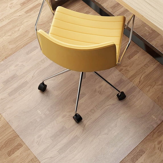 Clear PVC Chair Mat, Non-Slip Desk Chair Floor Protector, Transparent Office Mat for Hardwood Floors, Easy to Clean(B)