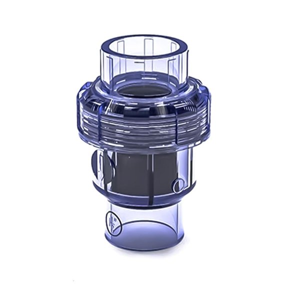 Clear PVC Check Gate 25mm Internal Diameter Against Regurgitation Plan For Kitchen Sink Ventilation Pipe Industrial Appl