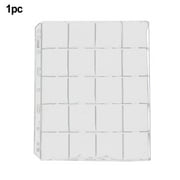 Clear PVC Coin Holder Pages 20 Pockets 52mm Loose Leaf Album Sheets 9 Hole Binder Insert for Coin Collection Tokens Medals Storage