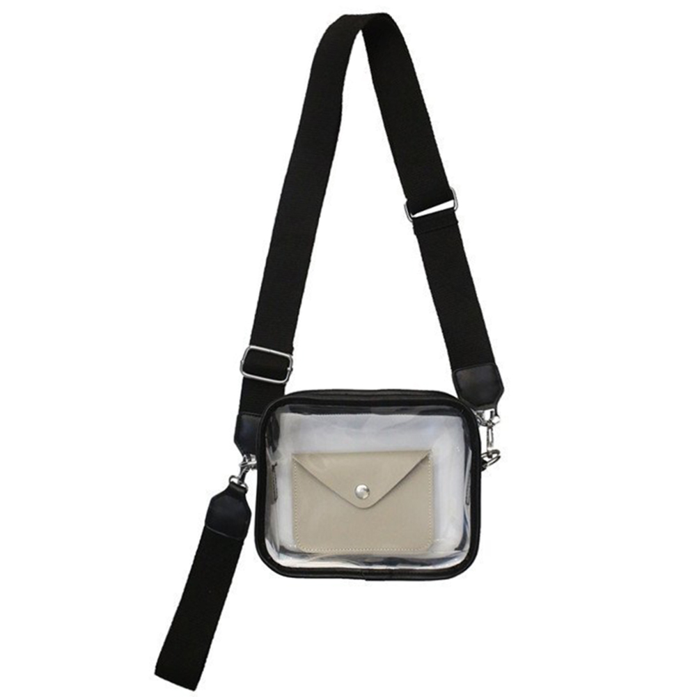 Clear PVC Crossbody Bags Stadium Approved Shoulder Bag with Card Wallet