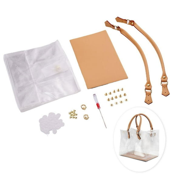 Clear PVC DIY Tote Bag Handbag Making Kit Handmade Gift Bags Craft To FR V1B2