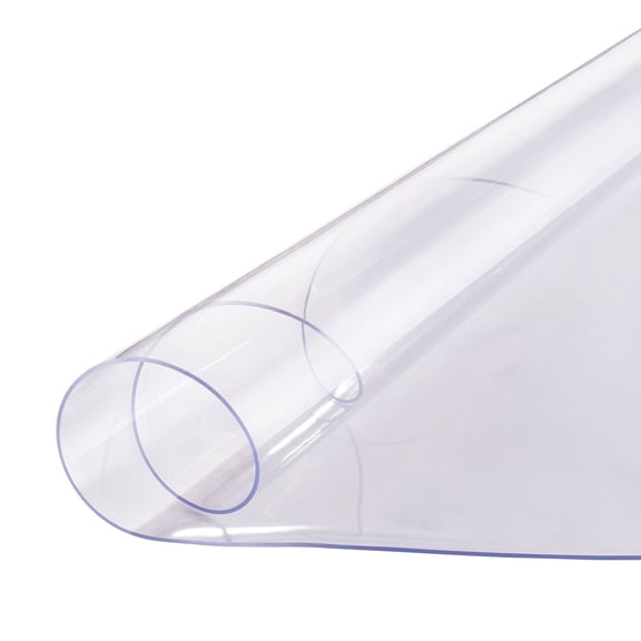 Clear PVC Desk Protector 48 Inch Round, 2.0mm Thick - Waterproof & Non-Slip Table Cover