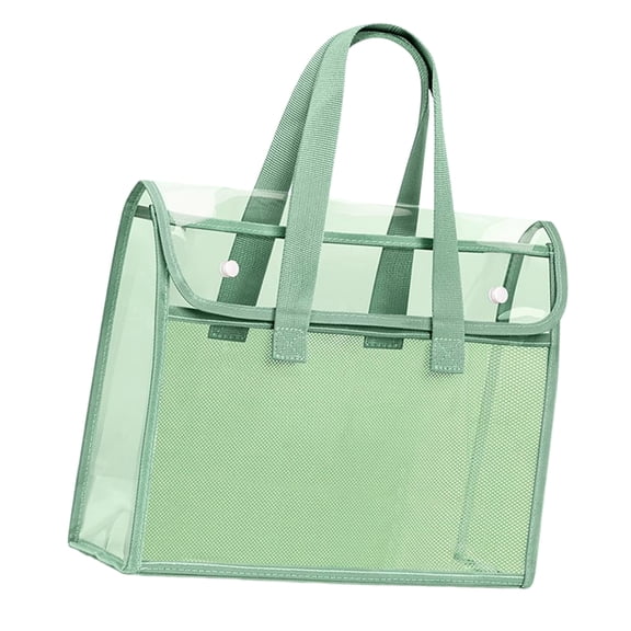 Clear PVC Document Carrying Case Water Resistant Portable File Organiser Bag For Professional Teachers Students