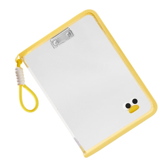 Clear PVC File Case Water Resistant File Organiser With Handle Letter Size Document Folder For Business School Document