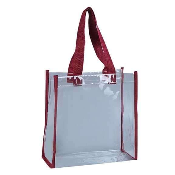 Clear Gift Bags with Handles 10PCS Mini Party Favor Bags Transparent Party Favour Gift Bag 10" x 10" x 4" Tote Goodie Bag Bulk Bags with Handles for Gifts,