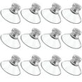 thumbnail image 1 of Clear Glass Suction Cups Set of 12 - 40mm Suction Cups with Transparent Screw Hooks, Strong Adhesion, 1 of 7