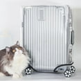 thumbnail image 1 of Clear PVC Luggage Cover for Rolling Suitcase, Waterproof Scratch-Resistant Transparent Suitcase Cover with Handle Openings, Fits 22/26/30 Inch Luggage, 1 of 9