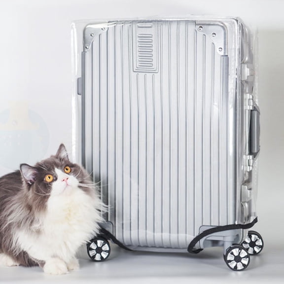 Clear PVC Luggage Suitcase Cover for Wheeled Suitcases and Travel Protection
