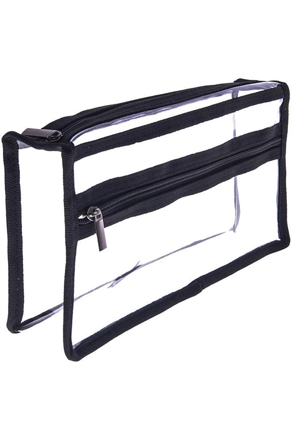 Clear PVC Makeup Bag Transparent Actor Bag Large Organizer Bag Makeup Kits Pouch Travel Make Up Accessories Storage Bag Clear Pencil Pouch Case Bag