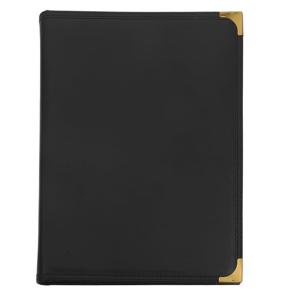 Clear PVC Menu Holder for Restaurant Black 701 Cover with 8 Inner Pages Transparent Food List