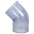 Clear PVC Pipe Fitting (bluish tint) 45 Degree Elbow,Schedule 40/80,4